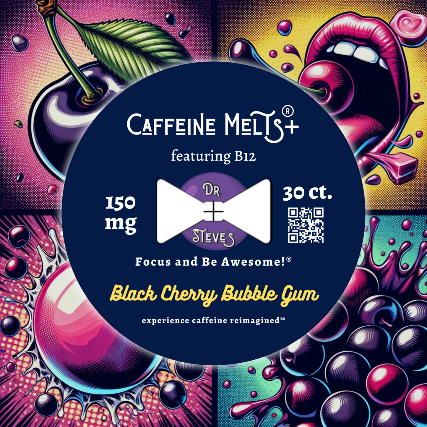 Black Cherry Bubble Gum (150mg + 20mcg Methylcobalamin B12)