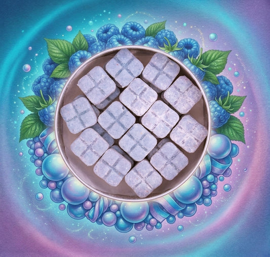 180mg Blue Raspberry Bubblegum Performance Melts (featuring 1.23mg B1, 1.76mg B6, 20mcg Methylcobalamin B12, Taurine, Niacin, L-Theanine & L-Acetyl-Carnitine)