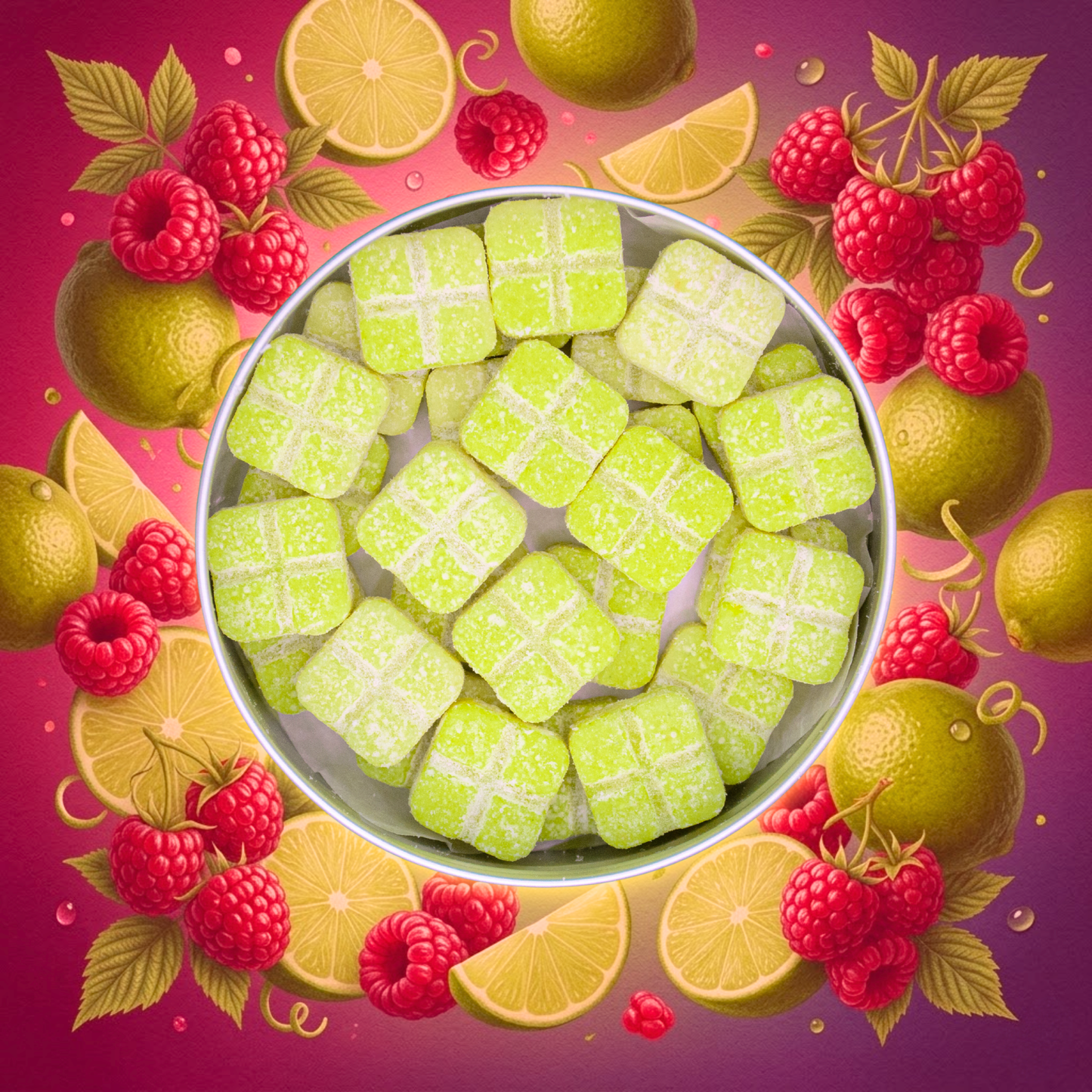 180mg Raspberry Key Lime Performance Melts (featuring 1.23mg B1, 1.76mg B6, 20mcg Methylcobalamin B12, Taurine, Niacin, L-Theanine & L-Acetyl-Carnitine)