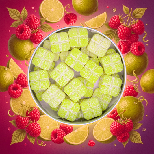 180mg Raspberry Key Lime Performance Melts (featuring 1.23mg B1, 1.76mg B6, 20mcg Methylcobalamin B12, Taurine, Niacin, L-Theanine & L-Acetyl-Carnitine)